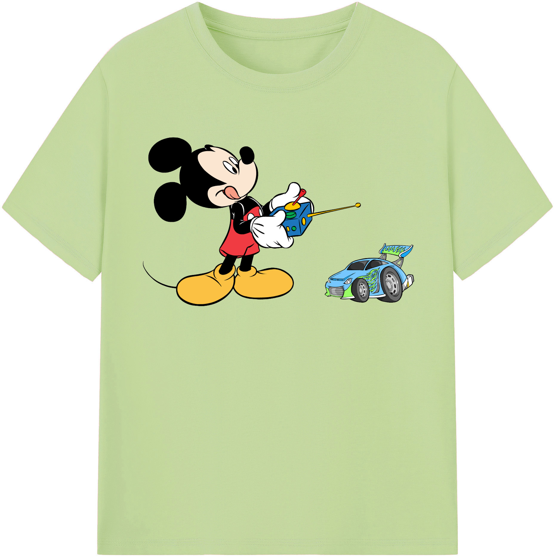 （画像用） ミッキーマウス Mickey Mouse 綿100％半袖Tシャツ（フロントプリント）